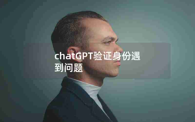 chatGPT验证身份遇到问题