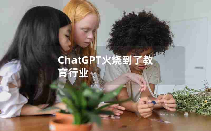 ChatGPT火烧到了教育行业