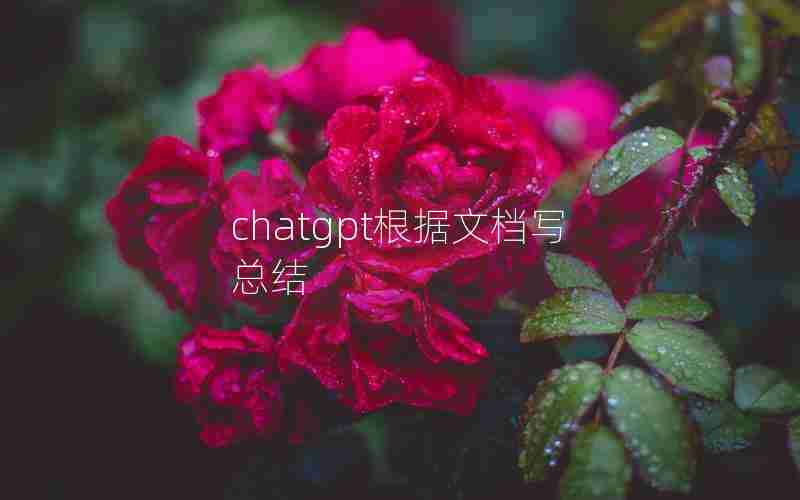 chatgpt根据文档写总结;在电脑上写总结用什么文档