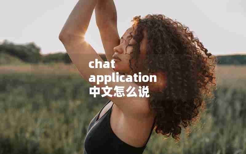 chat application 中文怎么说