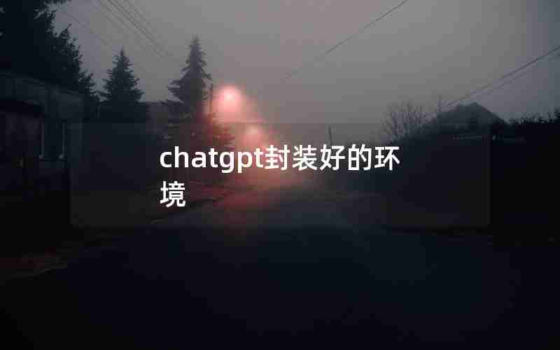 chatgpt封装好的环境