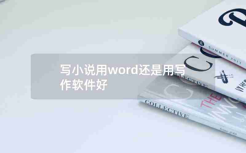 写小说用word还是用写作软件好