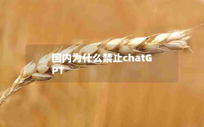 国内为什么禁止chatGPT