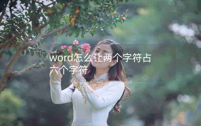 word怎么让两个字符占六个字符