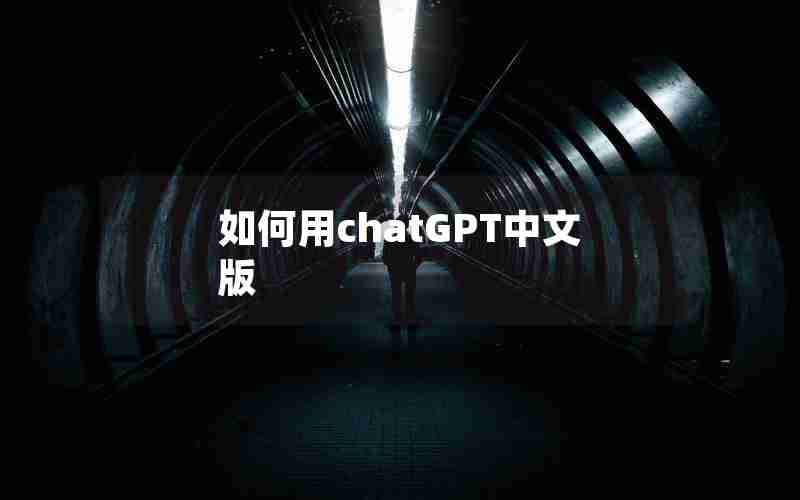 如何用chatGPT中文版