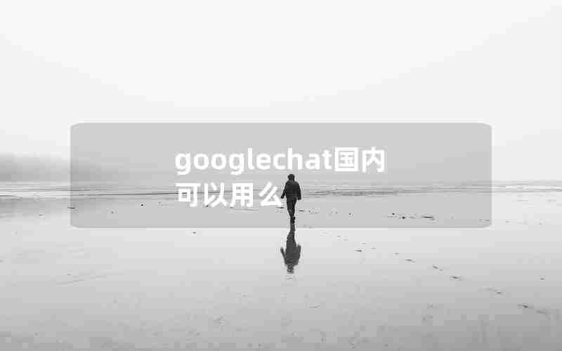 googlechat国内可以用么