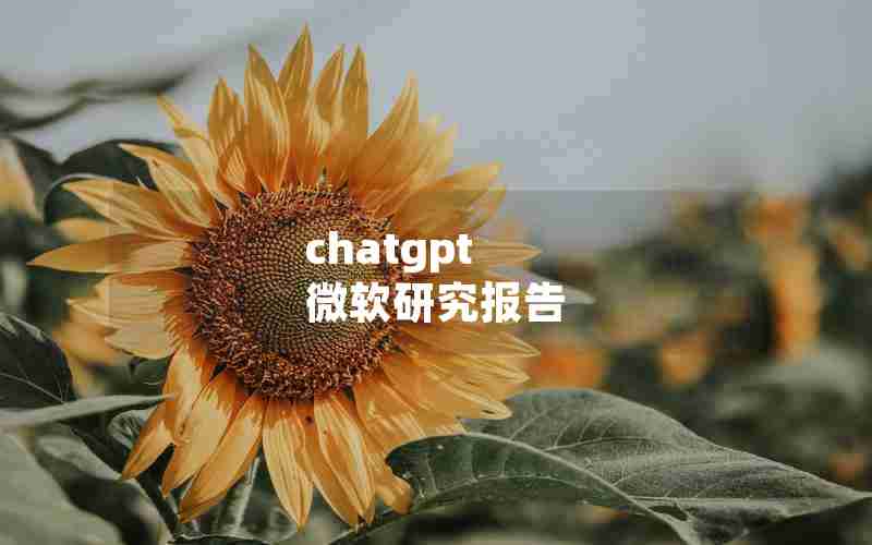 chatgpt 微软研究报告