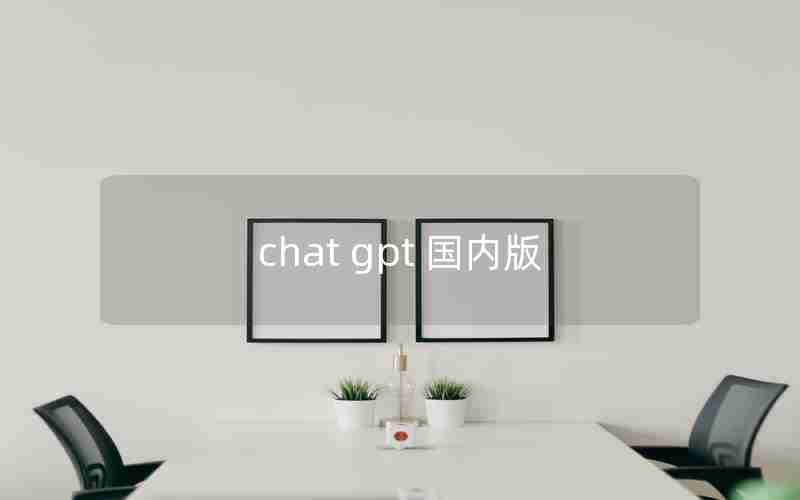 chat gpt 国内版