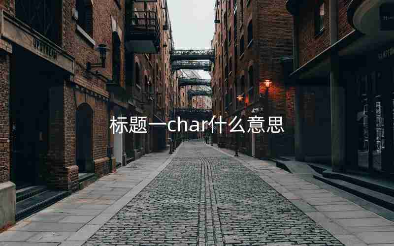 标题一char什么意思