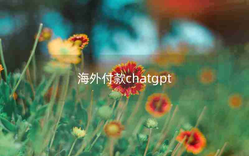 海外付款chatgpt