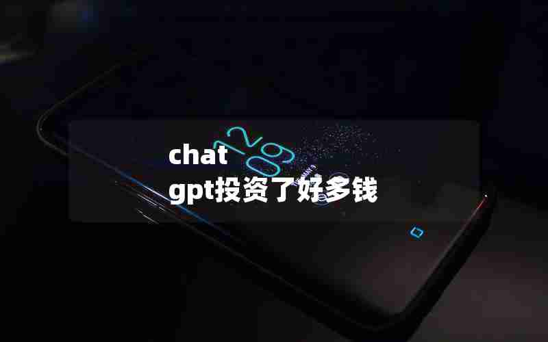 chat gpt投资了好多钱