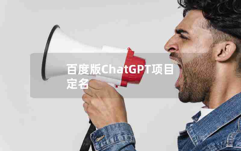 百度版ChatGPT项目定名