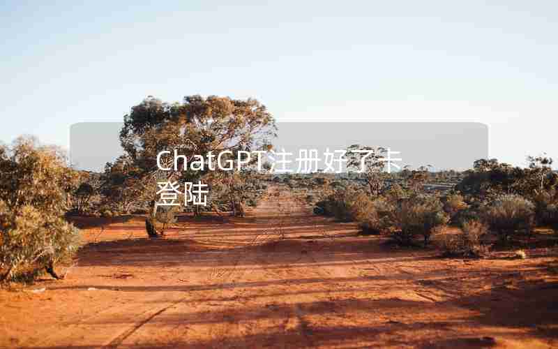 ChatGPT注册好了卡登陆