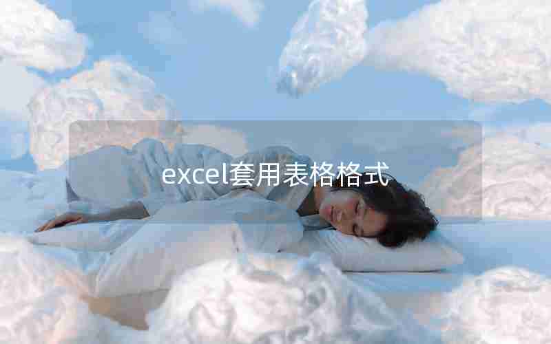 excel套用表格格式