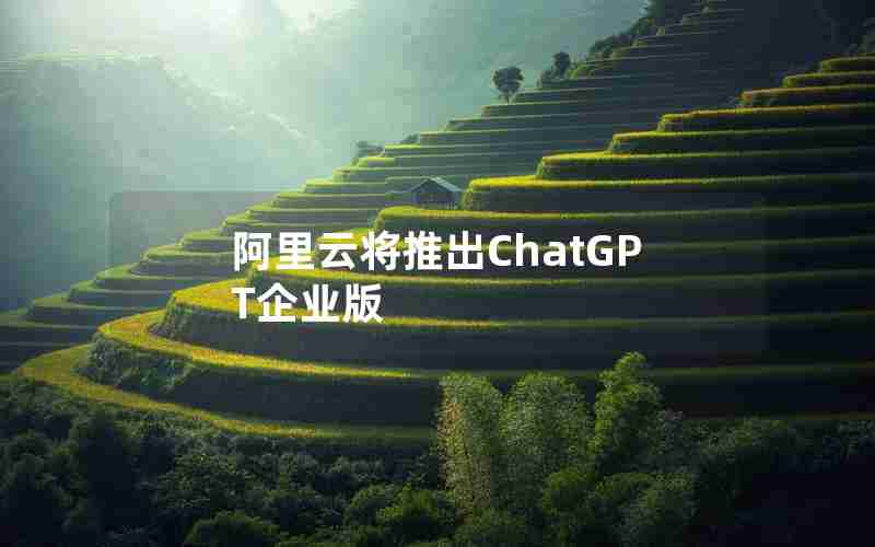 阿里云将推出ChatGPT企业版