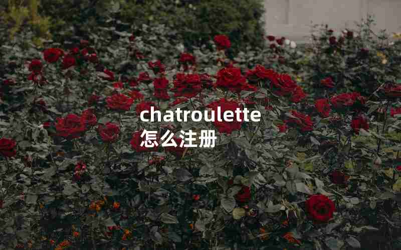 chatroulette怎么注册