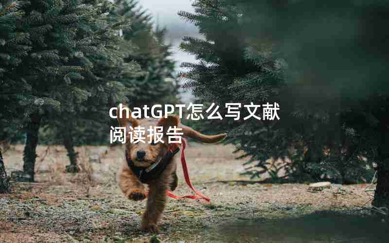 chatGPT怎么写文献阅读报告