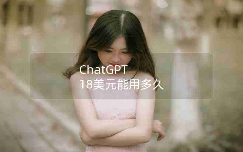 ChatGPT 18美元能用多久