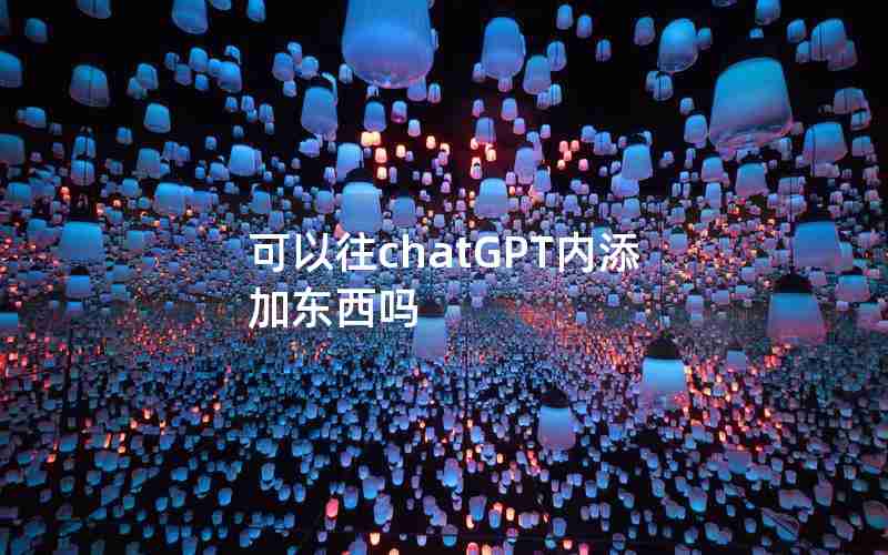 可以往chatGPT内添加东西吗