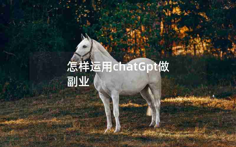 怎样运用chatGpt做副业