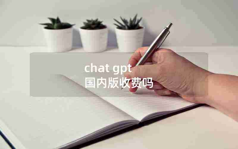 chat gpt 国内版收费吗