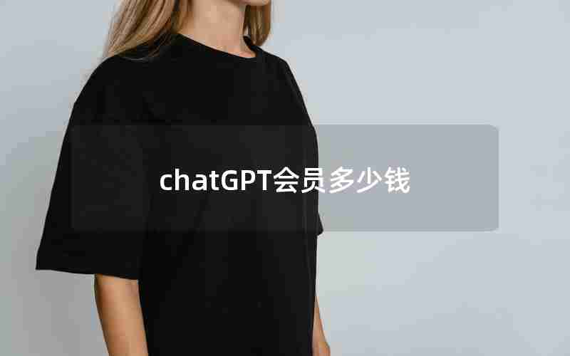 chatGPT会员多少钱