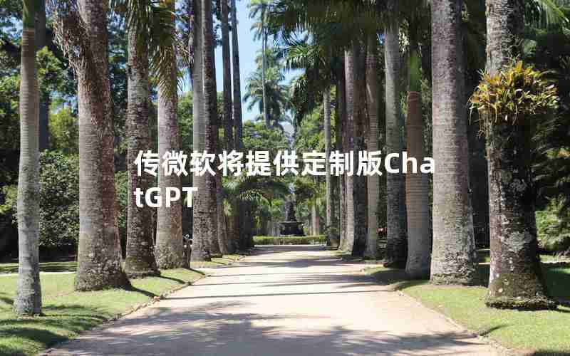 传微软将提供定制版ChatGPT