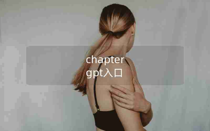 chapter gpt入口