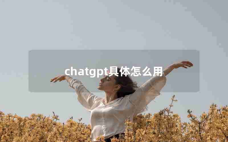 chatgpt具体怎么用