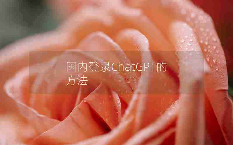 国内登录ChatGPT的方法