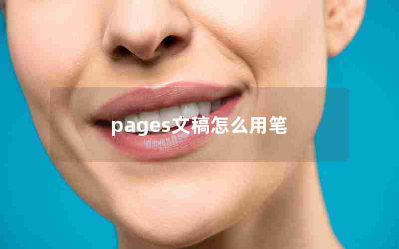 pages文稿怎么用笔