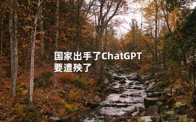 国家出手了ChatGPT要遭殃了