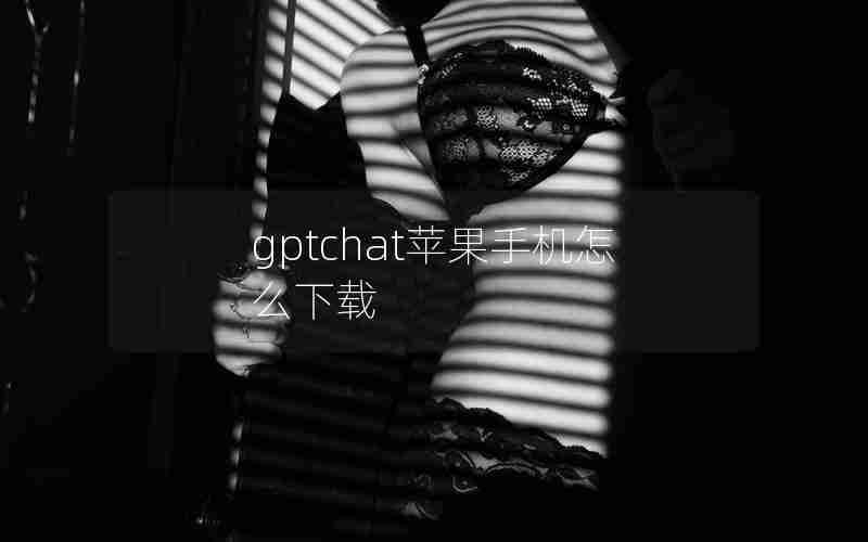 gptchat苹果手机怎么下载