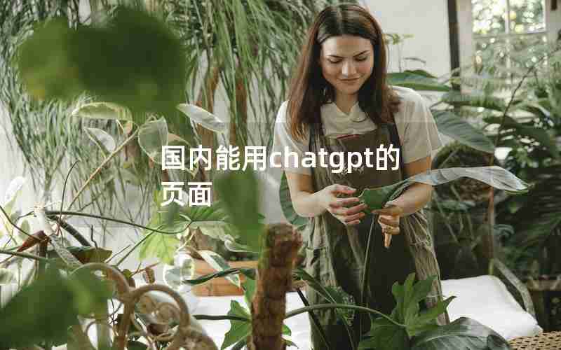 国内能用chatgpt的页面