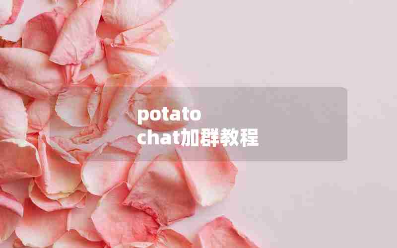 potato chat加群教程