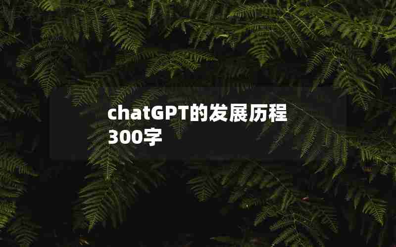 chatGPT的发展历程300字