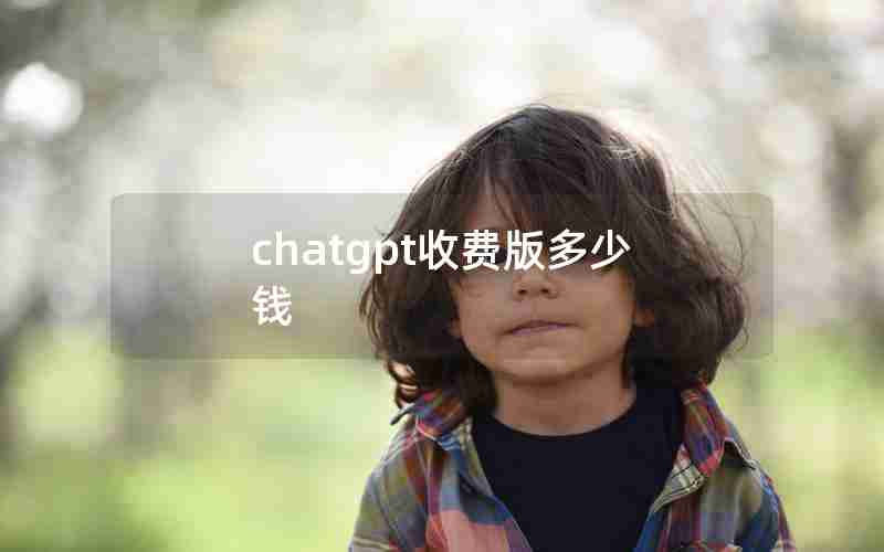 chatgpt收费版多少钱