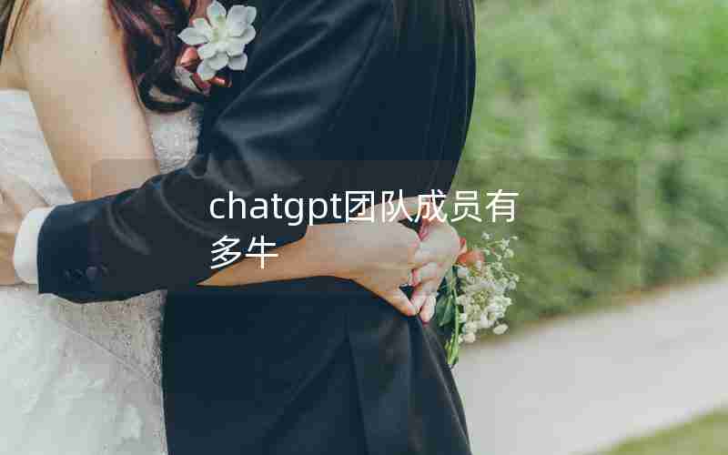 chatgpt团队成员有多牛