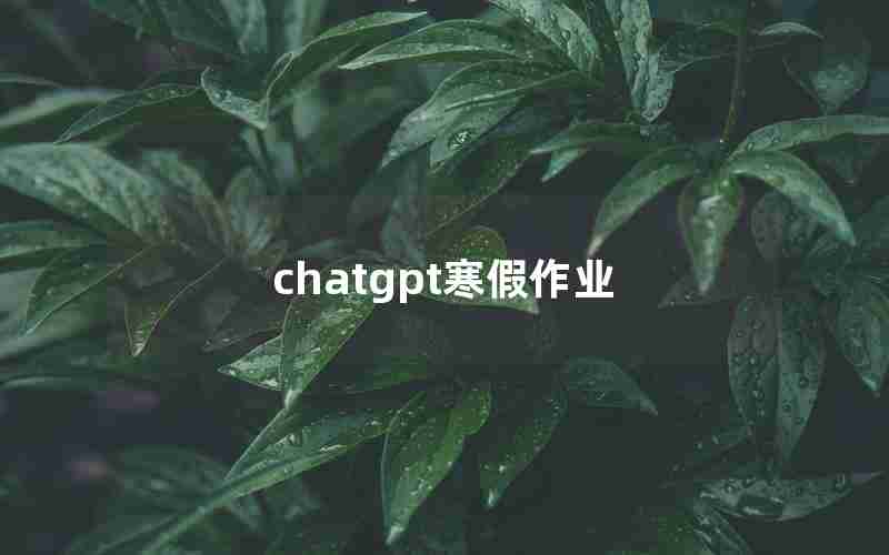 chatgpt寒假作业