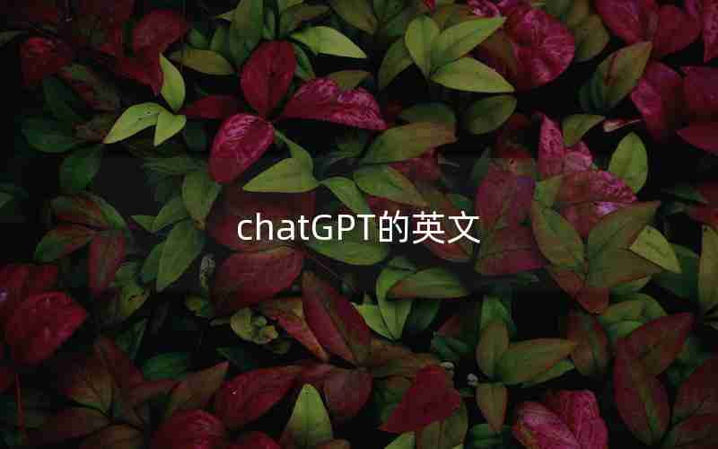 chatGPT的英文