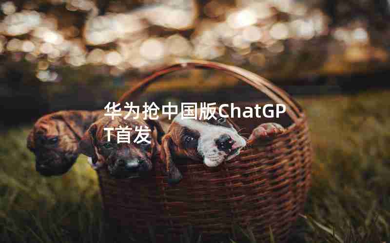 华为抢中国版ChatGPT首发