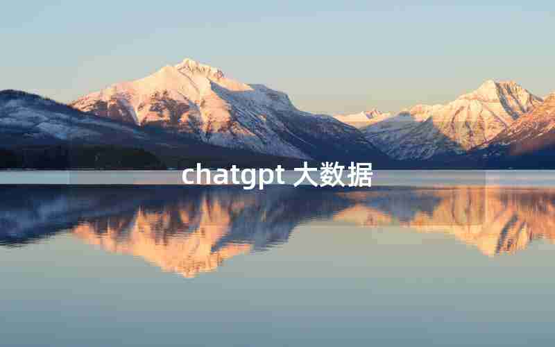 chatgpt 大数据