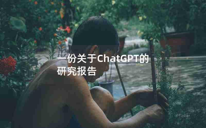 一份关于ChatGPT的研究报告