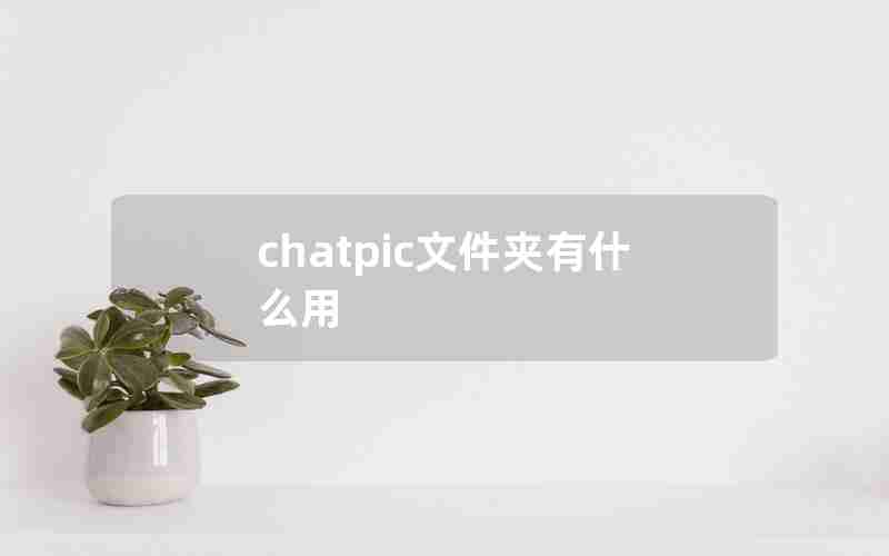 chatpic文件夹有什么用