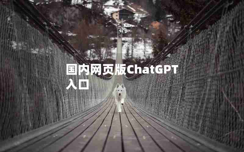 国内网页版ChatGPT入口