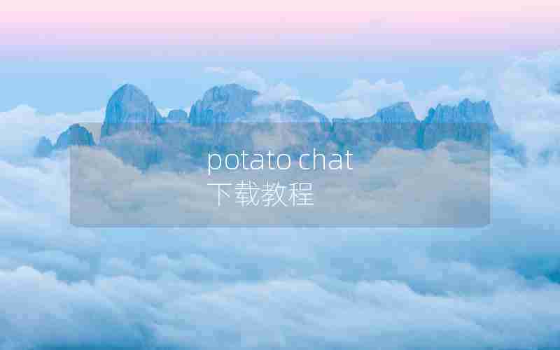 potato chat 下载教程