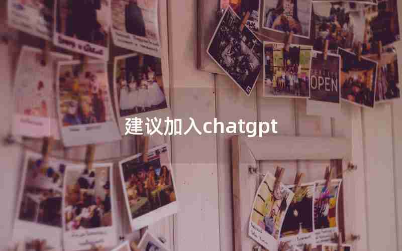 建议加入chatgpt