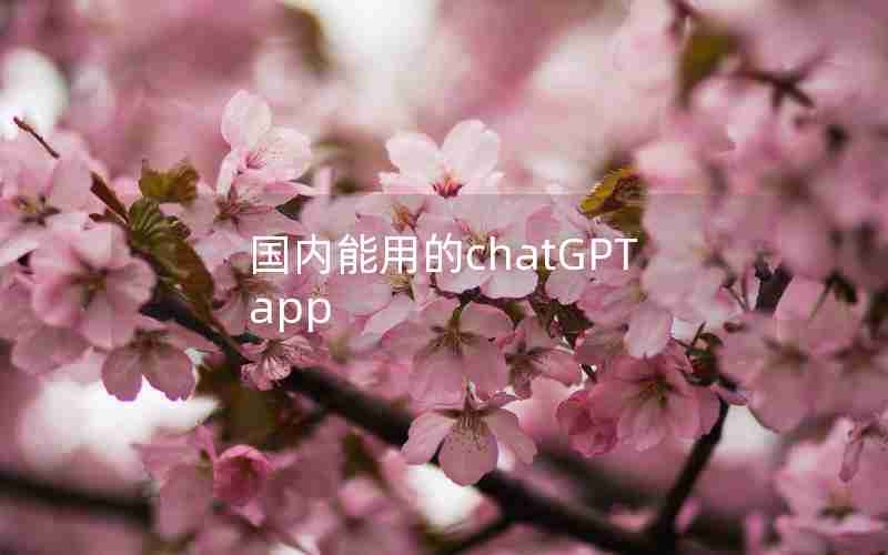 国内能用的chatGPT app