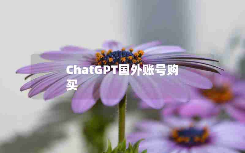 ChatGPT国外账号购买