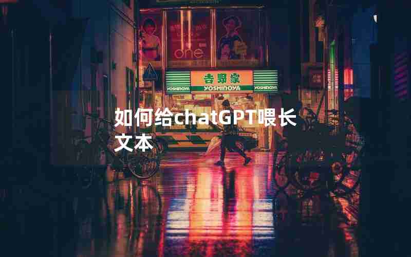 如何给chatGPT喂长文本